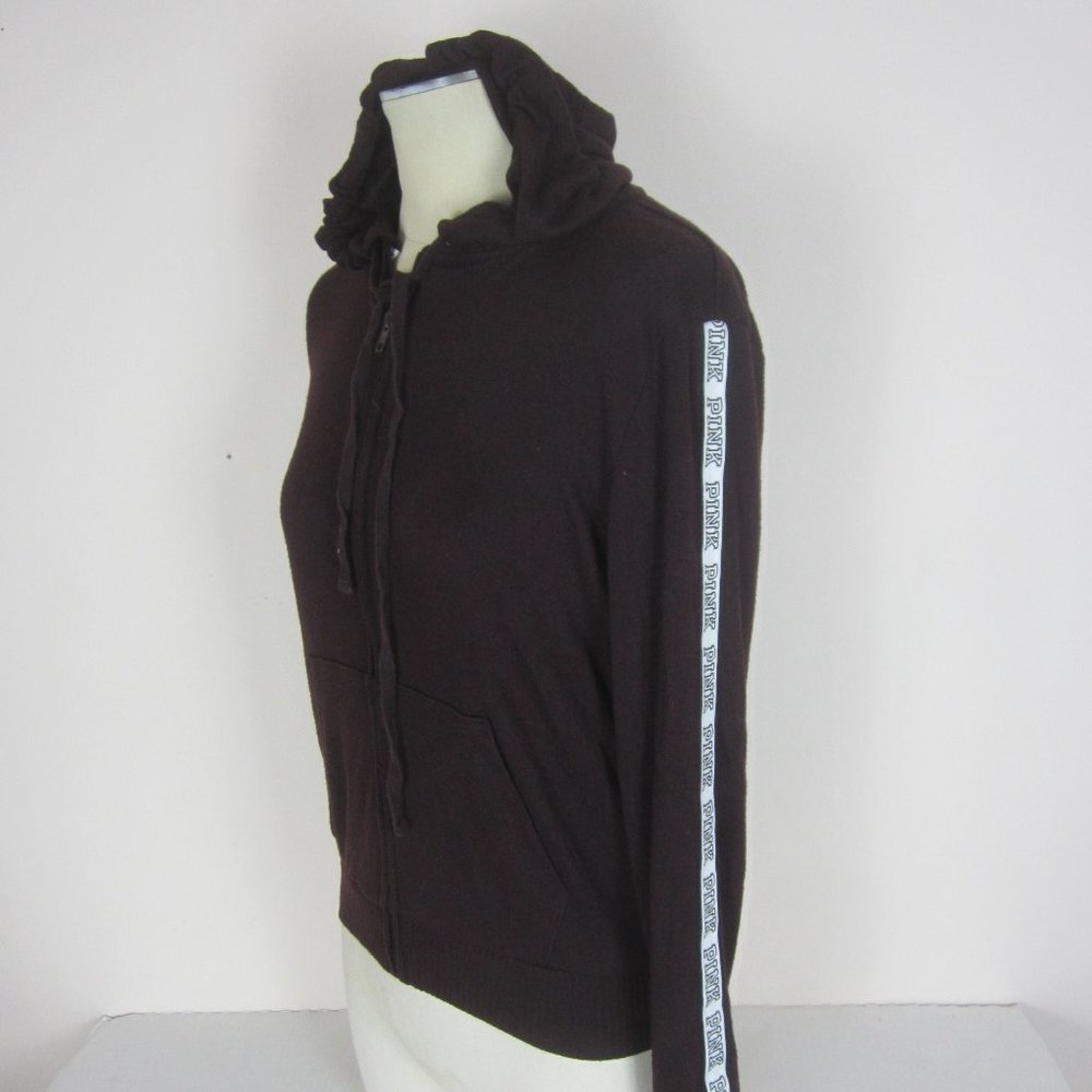 PINK Victoria's Secret XS Full Zip Burgundy Hoodie